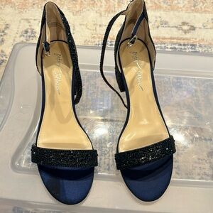 Betsy Johnson blue rhinestone glitter shoes size 9.5
